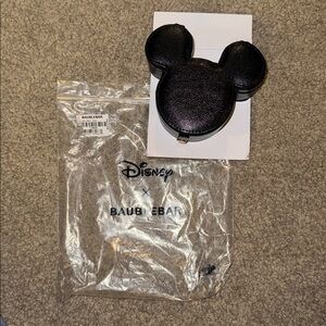 NWT Disney x BaubleBar Black Mickey Mouse Travel Jewelry Case